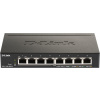 D-Link DGS-1100-08PV2 Smart Switch, 8x 1000Base-T 802.3at PoE, 64W PoE budget, Fanless
