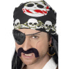 Šatka bandana - PIRÁT EDMUND CONDENT - čierna s potlačou