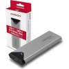 AXAGON EEM2-UG2, USB-C 3.2 Gen 2 - M.2 NVMe SSD kovový box, délka 42 až 80 mm