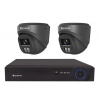 Securia Pro IP 2 kamerový systém 5MPx, NVR2CHV5S-B DOME smart, čierny Nahrávanie: 8TB disk