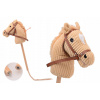 Hojdací koník Holly Hobby LUX na palici, zvuk, 80 cm, A4, Béžová