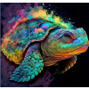 NORIMPEX Diamantové maľovanie Abstraktná farebná korytnačka 30x40cm