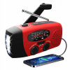 Sieťovo-batériové rádio AM, FM Renew Force Powerbank solárne rádio s kľukou baterka