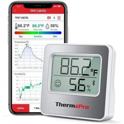 ThermoPro vnitřní digitální Bluetooth vlhkoměr a teploměr TP-357