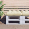 Poduška na palety krémová 60 x 61,5 x 10 cm textil Krémová 360880