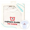 Body s potlačou New Baby najlepší budík na svete - darčekové balenie - 80 (9-12m)
