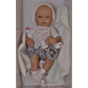 Realistické miminko holčička Štěpánka v květovaných kraťasech od firmy Berjuan ze Španělska (Newborn 45 cm)