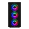 1stCOOL skříň RAINBOW 4, Mid Tower, AU, USB 3.0, 4x 120mm RGB Fan, černá