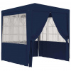 zahrada-XL Profesionálny párty stan+bočné steny 2,5x2,5 m, modrý 90 g/m² 48519