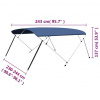 vidaXL Strieška Bimini so 4 oblúkmi, modrá 243x(230-244)x137 cm - Modrá - 50870-6004