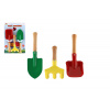 Teddies Náradie záhradné detské 3ks kov/drevo 15-21cm