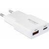 VOLTCRAFT UC-1C1A20W01 USB nabíječka 20 W 1x USB A , 1x USB-C® Rychlé nabíjení, Power Delivery 3.0 bílá GaN