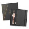 PARKER - Jotter XL Monochrome Pink Gold PGT guľôčkové pero, darčeková kazeta so zápisníkom