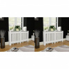 Kryt na radiátor 2 ks MDF biely 152 cm-ForU-276004