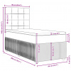 vidaXL Posteľný rám boxsping s matracom bledosivý 90x200 cm látka - Sivá - 153387-51756