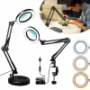LED LAMPA S LUPOU S VÝKLOPNÝM RAMENOM 8X, LUPA SO SVETLOM, STOLOVÁ LAMPA