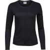 TEE JAYS TJ590 / Dámske tričko s dlhým rukávom - black XXXL