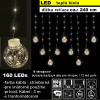 LED svetelná reťaz Gule 160 LED 9 strapcov ø 8 cm PRO-LK064-9