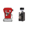 Ascaso Dream ONE, Love Red + Eureka Mignon Zero, CR black