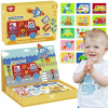 TOOKY TOY Magnetické puzzle Montessori vzdelávací box Vozidlá 80 ks