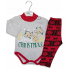 Detský komplet - Detská sada swekbrabowe.pl 80 červená, šedá 2 ks. (Baby Christmas Set R.80 sob)