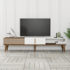 TV komoda MALOMA 2 orech/biela polar