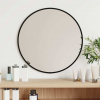 vidaXL Nástenné zrkadlo čierne Ø 40 cm okrúhle - Čierna - 70775-25552
