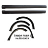 Plastové lemy + prahy Škoda Fabia 2 Hatchkack 2007-2014 PSK (jemný desén - kvalitní provedení)