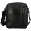 Pánska kožená crossbody taška čierna - Bellugio Pedro čierna