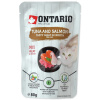 ONTARIO Kapsička pre mačky s tuniakom a lososom vo vývare 80 g