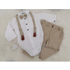 súprava elegant s body biela - béžová veľ. 80