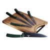 Sada nožov s nepriľnavým povrchom + doska 6 ks Emerald Collection - BERLINGERHAUS