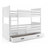 Interbeds Rico poschodová posteľ 200cm x 90cm borovicové drevo biela