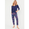 Dámske pyžamo Italian Fashion Folk r.3/4 sp.7/8 Farba: Modrá - tmavo, Veľkosť: M