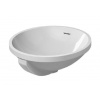 Duravit Architec - Umývadlo na dosku, priemer 40 cm, bez otvoru na batériu, s WonderGliss, alpská biela 04684000001