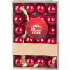 MagicHome Vianoce Gule MagicHome Vianoce, 24 ks, sada, červené, na vianočný stromček, 3 cm