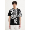Bavlnené tričko Desigual MAN MILAN 25SMTK20 čierna M