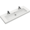 Dvojité umývadlo Villeroy & Boch sanitárna keramika biela 130x47 cm 7176D2R1