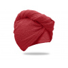 Textilomanie Rýchloschnúci froté turban na vlasy červený, 100% bavlna
