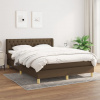 vidaXL Boxspring posteľ s matracom tmavohnedá 140x200 cm látka - Hnedá - 7392-241309