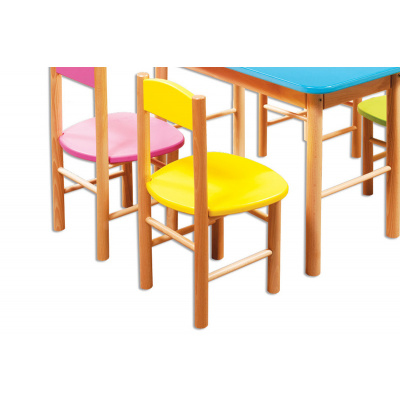 Drewmax AD251 detská stolička, buk/žltá