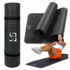 GYMNASTICKÁ FITNESS PODLOŽKA NA CVIČENIE JOGY ČIERNA LINE SPORT 180 CM