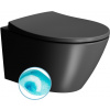 GSI MODO závesná WC misa, Swirlflush, 37x52 cm, čierna dual-mat 981626