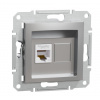 SCHNEIDER Asfora Dátová 1-zásuvka ASFORA 1xRJ45 Cat.5e UTP aluminium EPH4300161