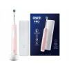 ELEKTRICKÁ ZUBNÁ KEFKA ORAL-B PRO 1 RUŽOVÁ, 3 REŽIMY + PUZDRO