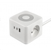 Viking síťový adaptér YC23L, 2x 230 V, 1x USB-A, 2x USB-C, dotykové světlo, délka 1,4 m, bílá VYC23LW