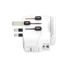 SKROSS cestovní adaptér PRO Light USB AC45PD - World, UK+USA+AUS/CN, univerzální, uzemněný, USB A+C 45W PA46PD45