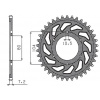 oceľová rozeta SUN1-4347-41, SUNSTAR (41 zubov) KAWASAKI KLZ 1000, Z 1000