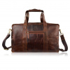Torba podróżna męska skórzana duża pojemna koniakowa