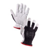 Kombinované rukavice CXS Technik Plus, čierne/biele, veľ. 9